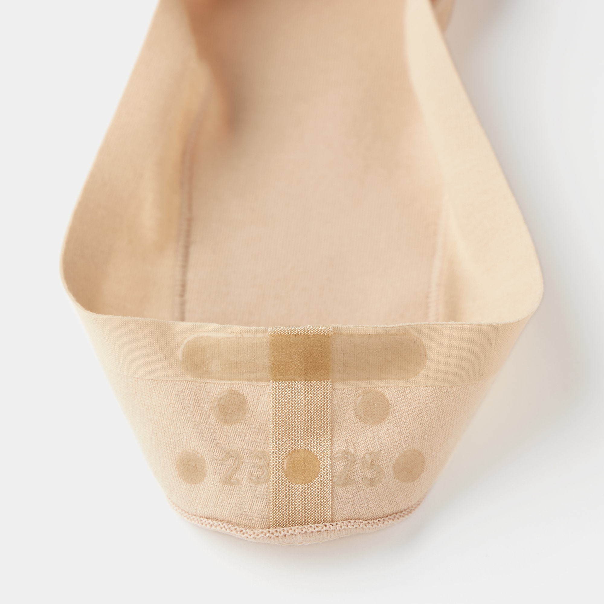 婦人　つま先に縫い目のない　浅履きフットカバー（かかと滑り止め付き）