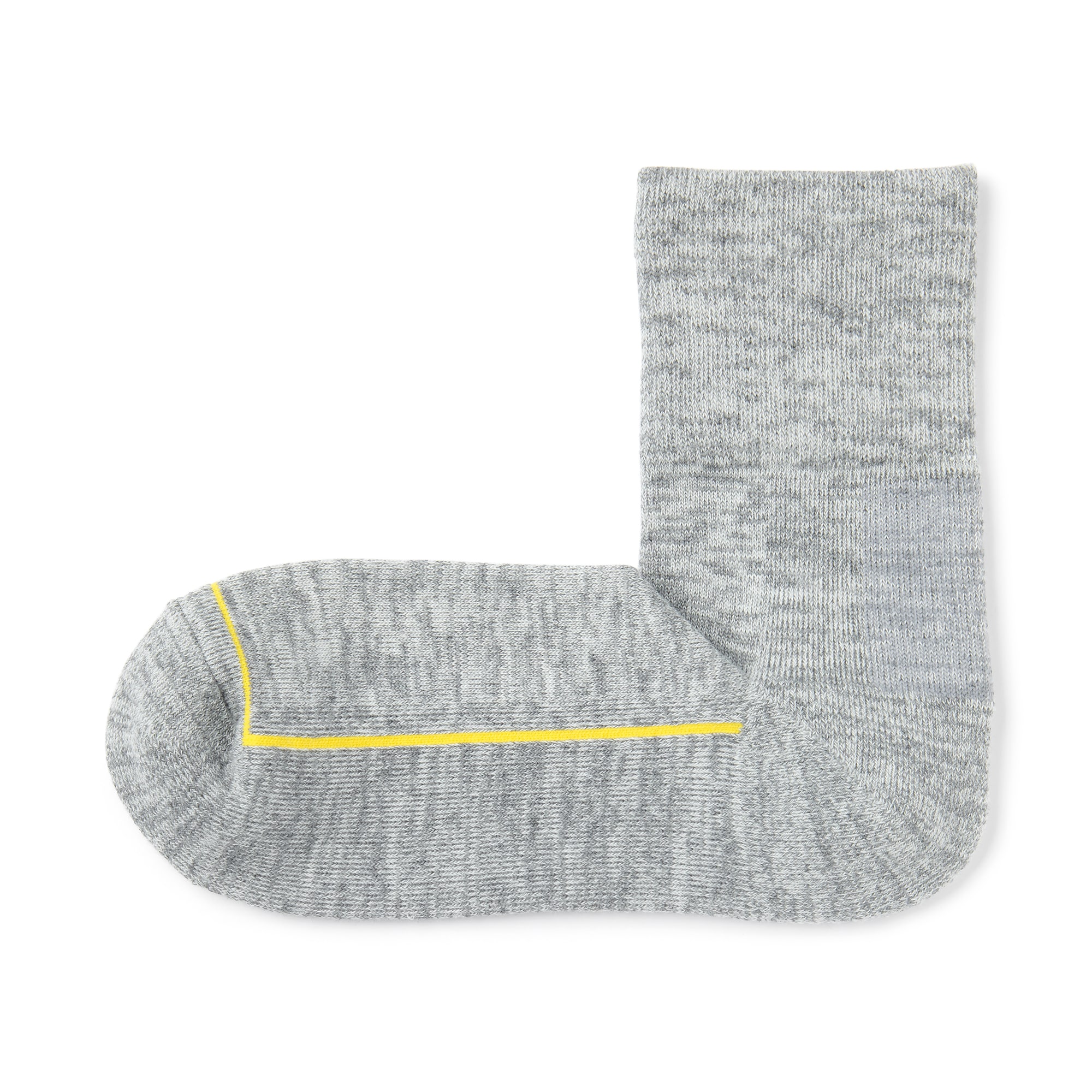 婦人　足なり直角　ウール混パイル編み　厚手ショート丈靴下