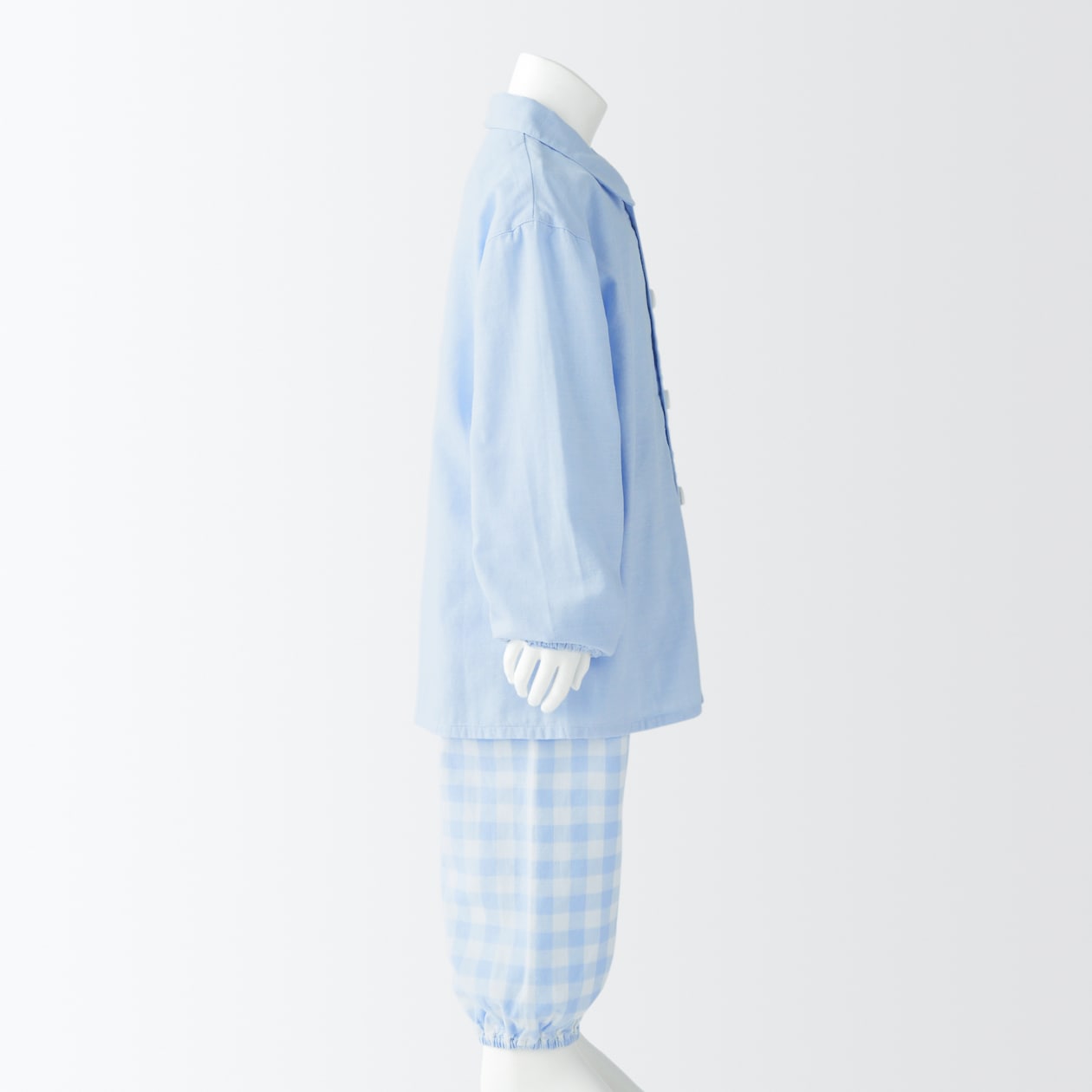キッズ　脇に縫い目のない　二重ガーゼパジャマ