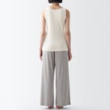 婦人　無染色前開きカップ入りタンクトップ