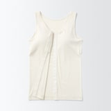 婦人　無染色前開きカップ入りタンクトップ