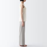 婦人　無染色前開きカップ入りタンクトップ