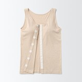 婦人　無染色前開きカップ入りタンクトップ