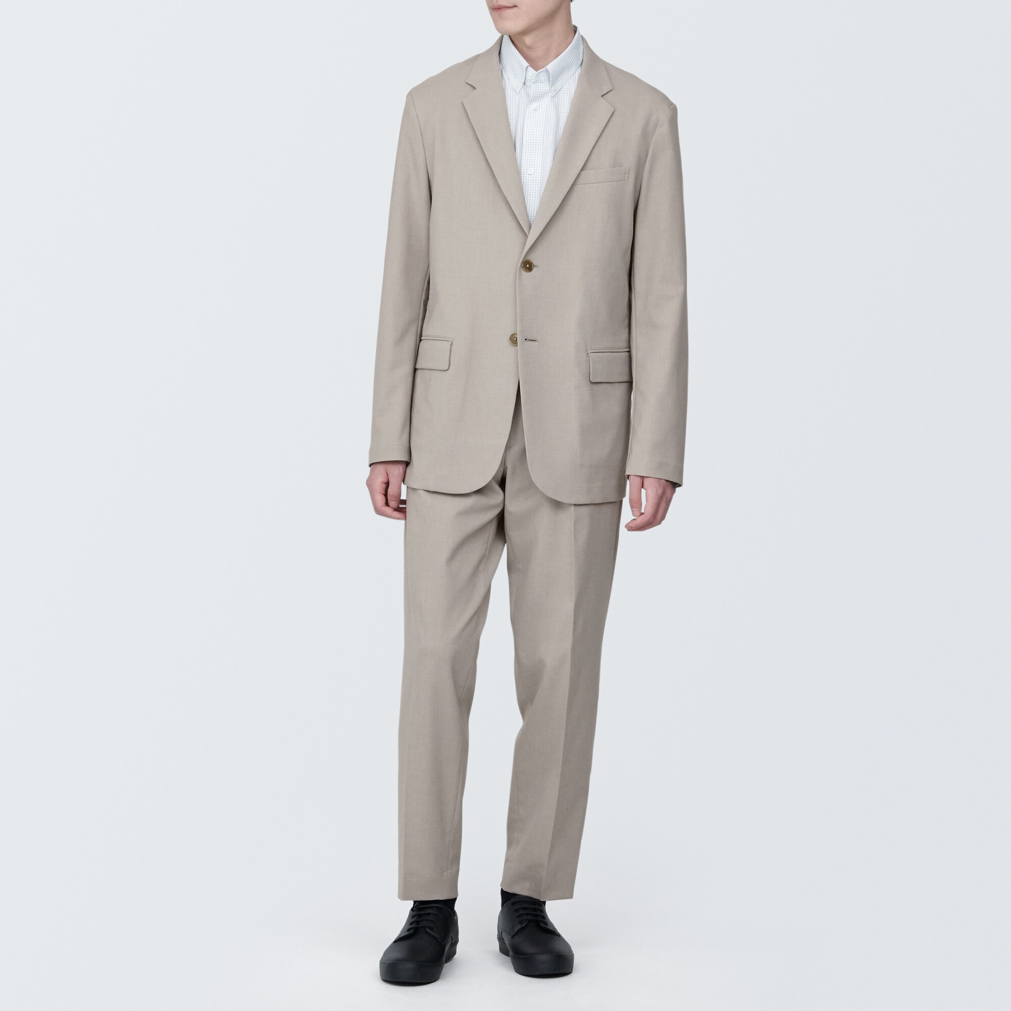 紳士 シワになりにくいストレッチワンタックパンツ
