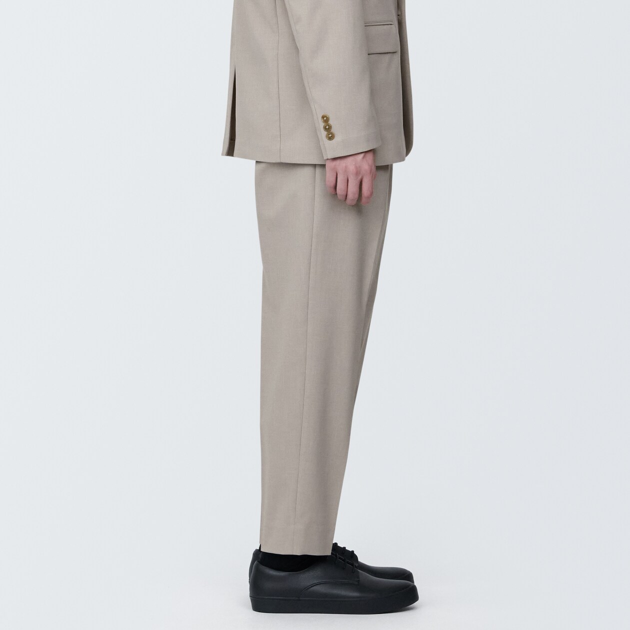 紳士　シワになりにくいストレッチワンタックパンツ【セットアップ】