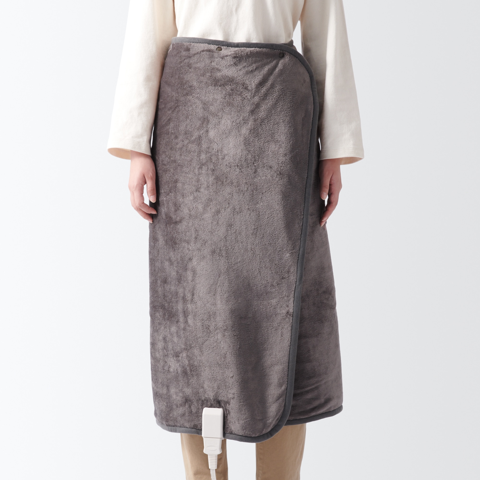 無印良品　羽織れる電気ブランケット　ダークグレー／ＭＪ－ＥＨＢ１３ＤＧＹＰ 羽織れる電気ブランケット | 無印良品