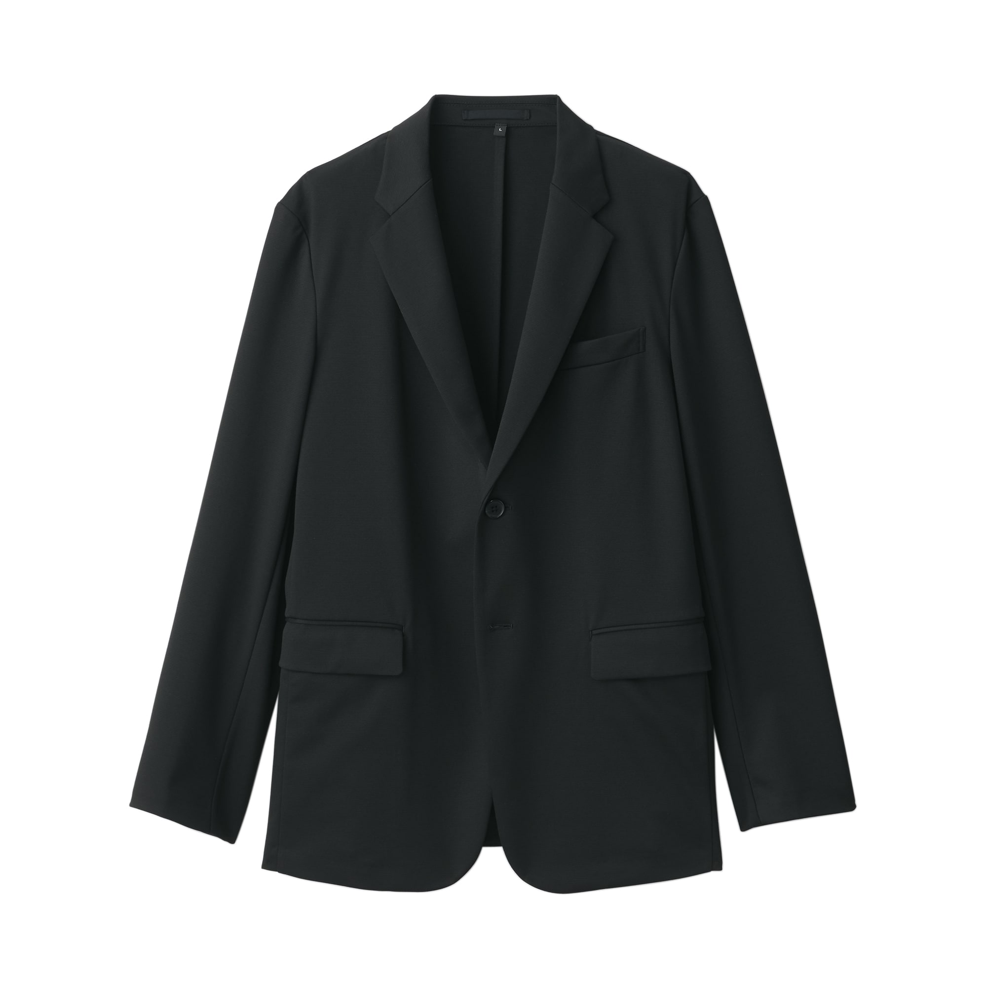 MUJI無印良品　ゴートレザージップアップジャケット　山羊　ブラック 紳士 ストレッチジャージージャケット | 無印良品