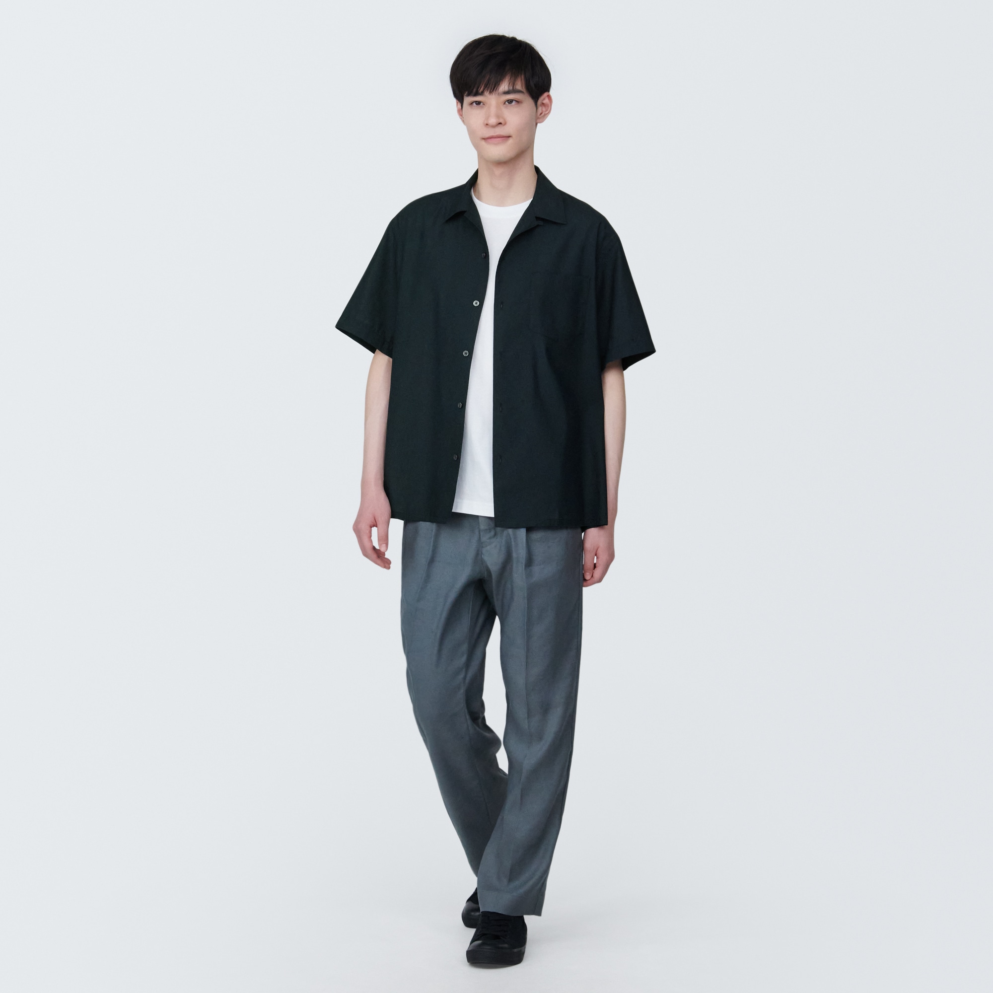 紳士 ヘンプ混半袖シャツ | 無印良品