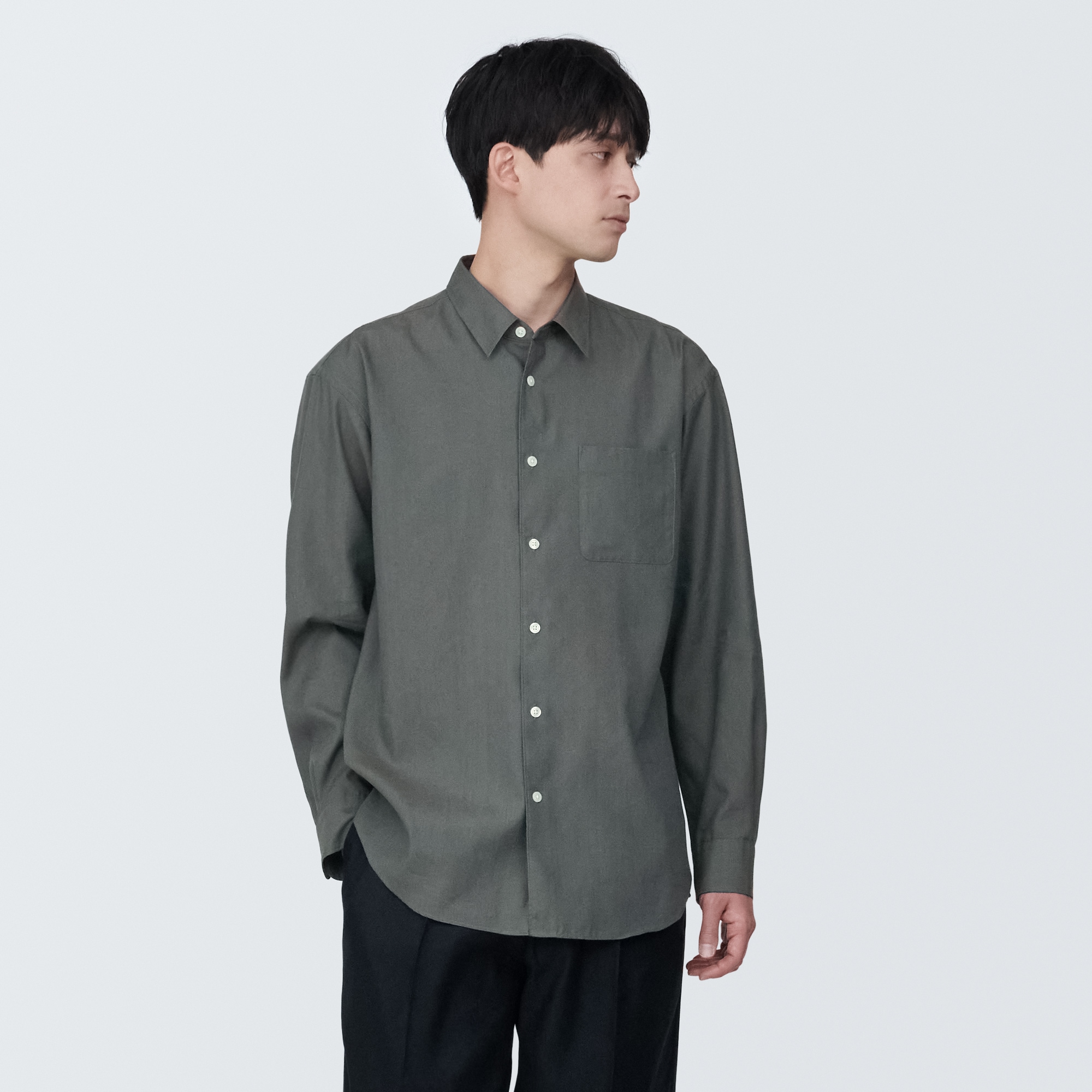 紳士 ヘンプ混長袖シャツ | 無印良品