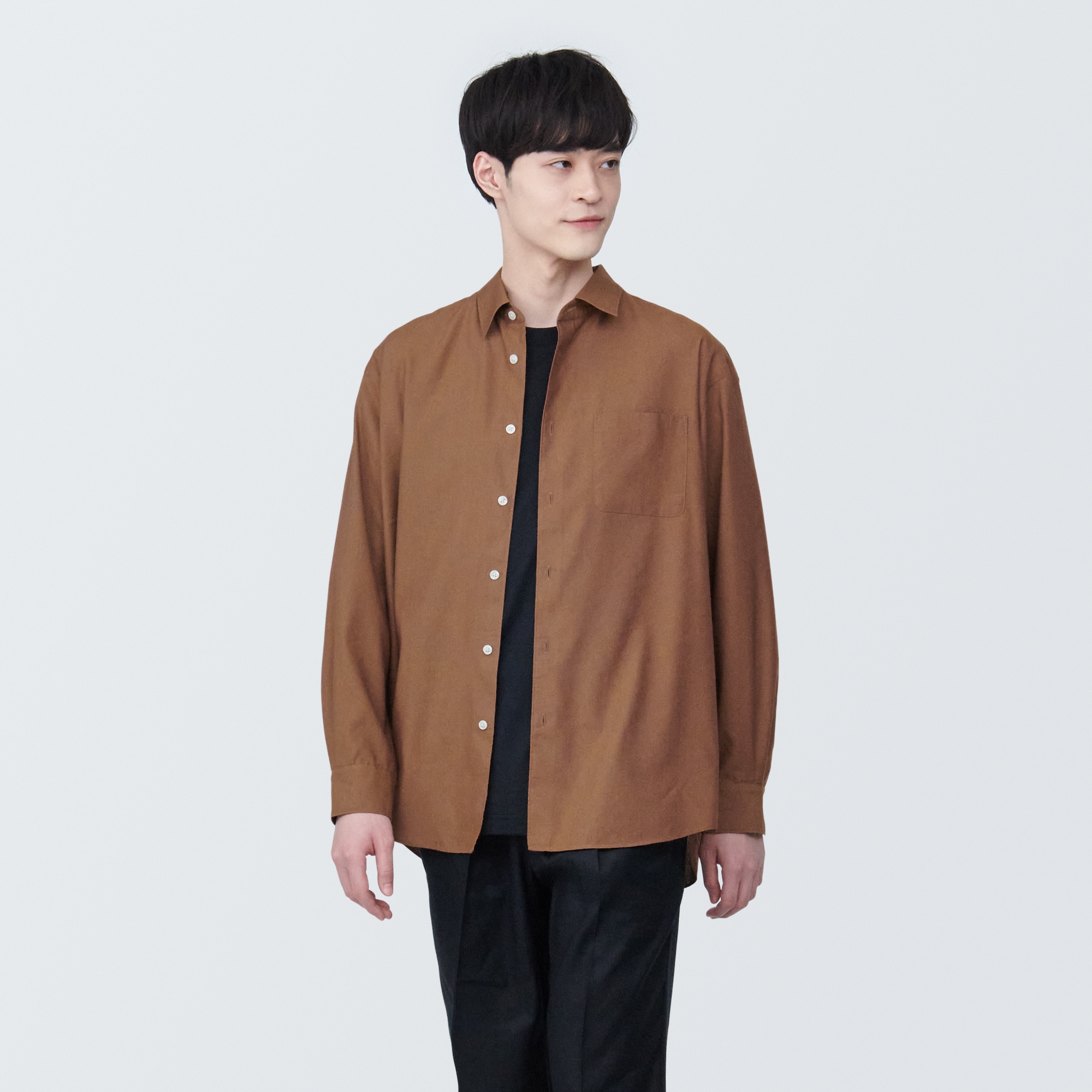 紳士 ヘンプ混長袖シャツ | 無印良品
