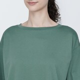 婦人　天竺編みボートネック七分袖Ｔシャツ