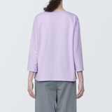 婦人　天竺編みボートネック七分袖Ｔシャツ