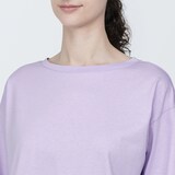 婦人　天竺編みボートネック七分袖Ｔシャツ