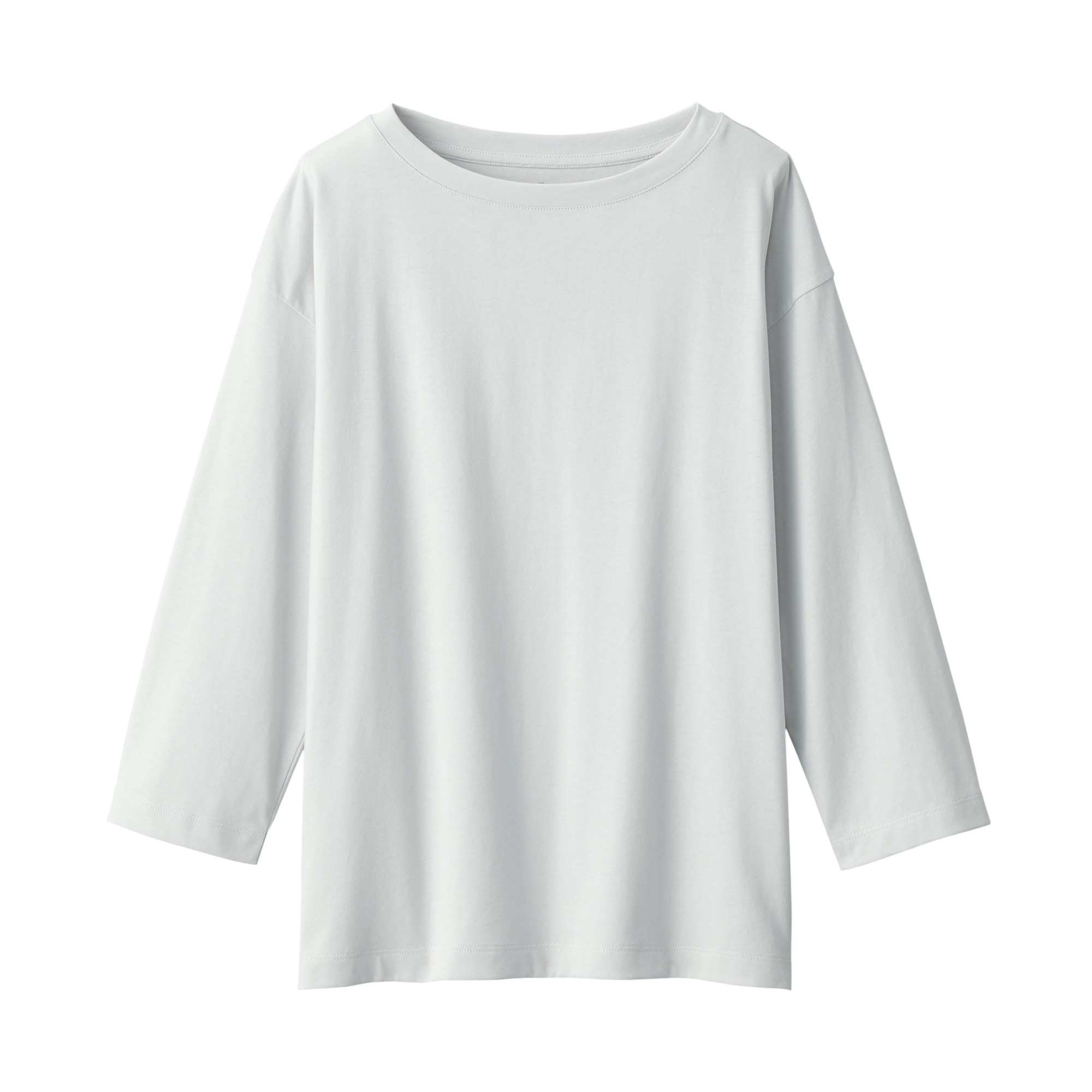 婦人 天竺編みボートネック七分袖Tシャツ | 無印良品
