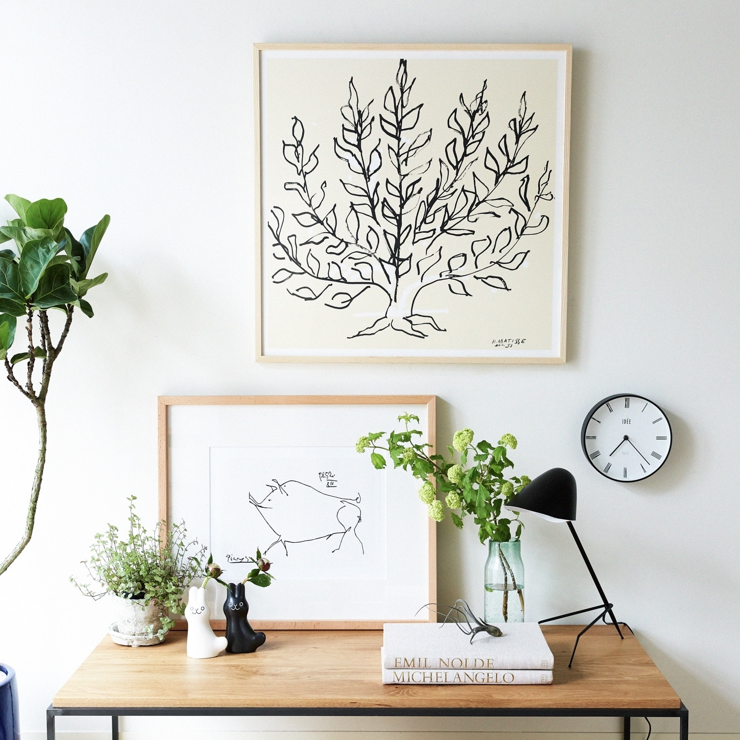 ［ＩＤＥＥ］アンリ・マティス　「低木」ナチュラルフレーム