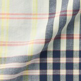 婦人　マドラスチェック　クルーネックスリーブレスブラウス