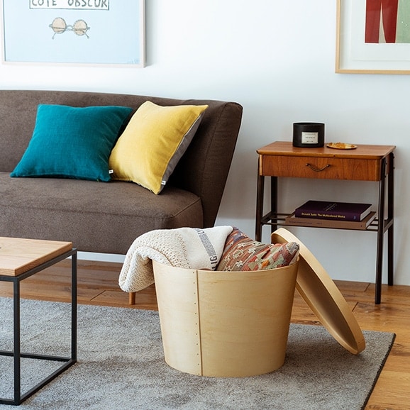 ［ＩＤＥＥ］カレイド　クッションカバー　４０ｃｍ角　フォレスト×アイボリー