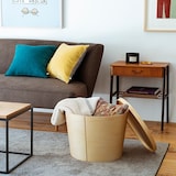 ［ＩＤＥＥ］カレイド　クッションカバー　４５ｃｍ角　サフラン×フェザー