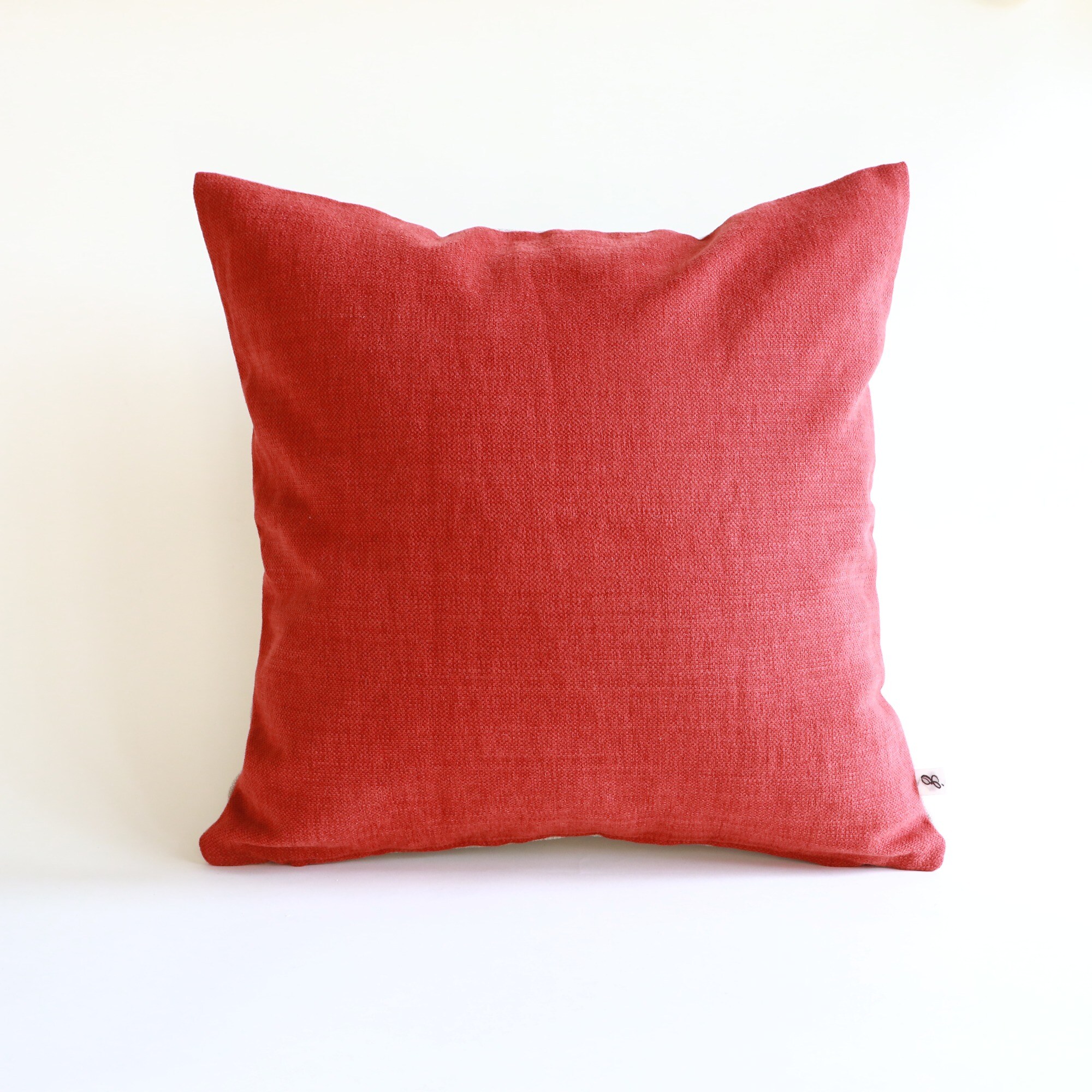 ［ＩＤＥＥ］カレイド　クッションカバー　４５ｃｍ角　コーラル×ベージュ