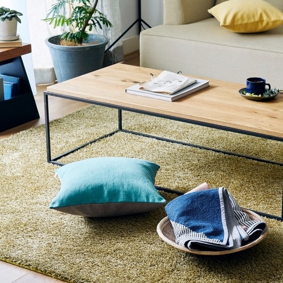 ［ＩＤＥＥ］カレイド　クッションカバー　４５ｃｍ角　コースト×リネンツイード