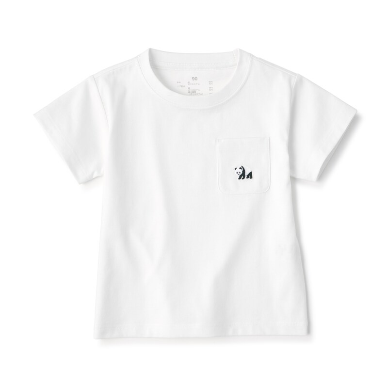 ベビー あたまするっと 刺繍入りポケット半袖Tシャツ | 無印良品