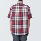 紳士　マドラスチェックボタンダウン半袖シャツ