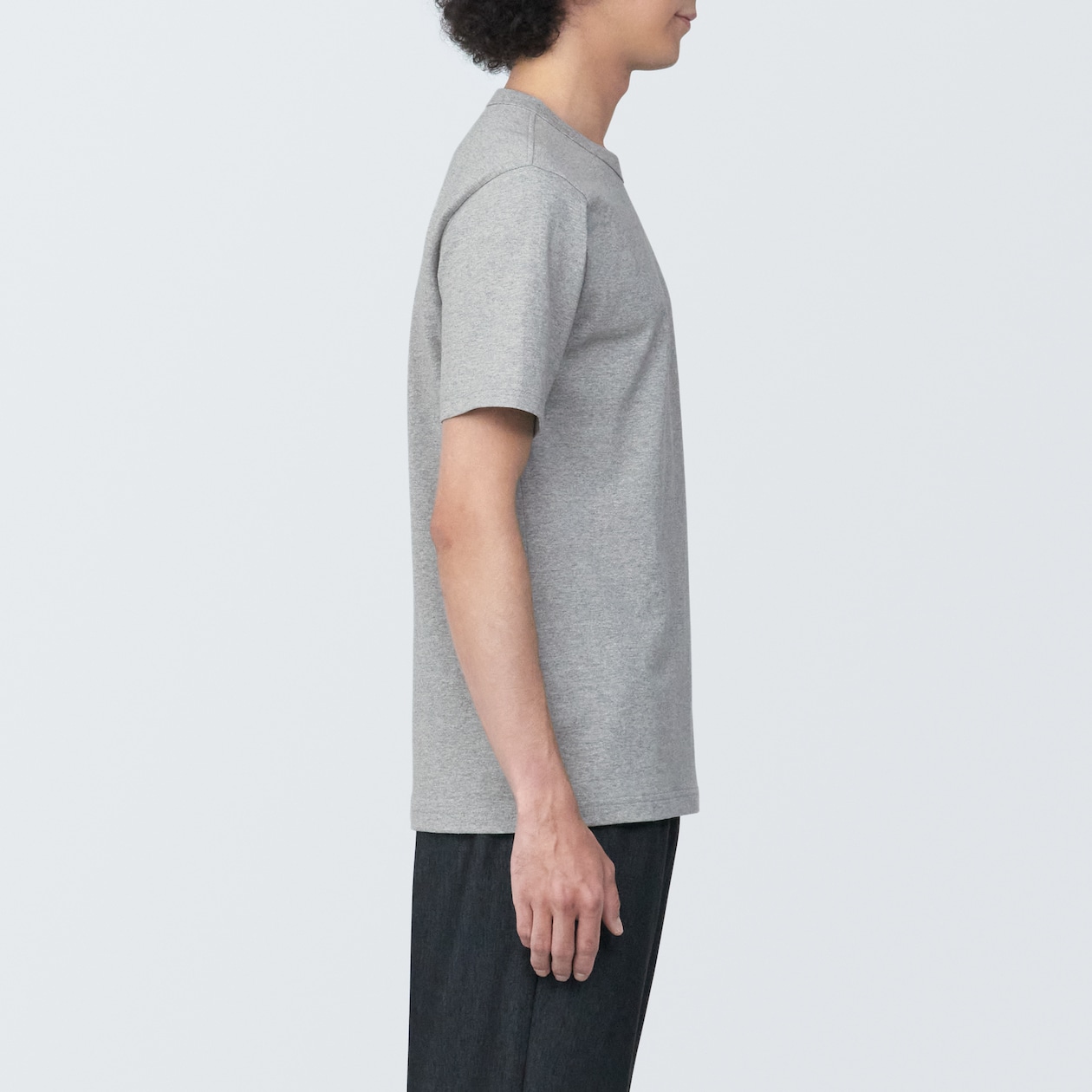 紳士　洗いざらし太番手クルーネック半袖Ｔシャツ