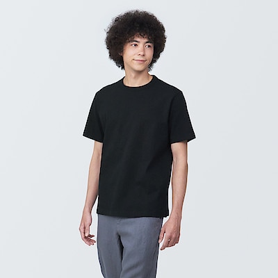 紳士　洗いざらし太番手クルーネック半袖Ｔシャツ