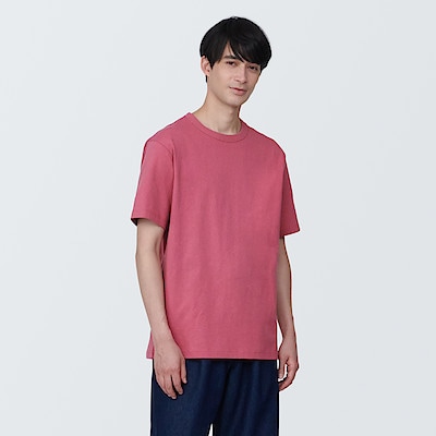 紳士　洗いざらし太番手クルーネック半袖Ｔシャツ