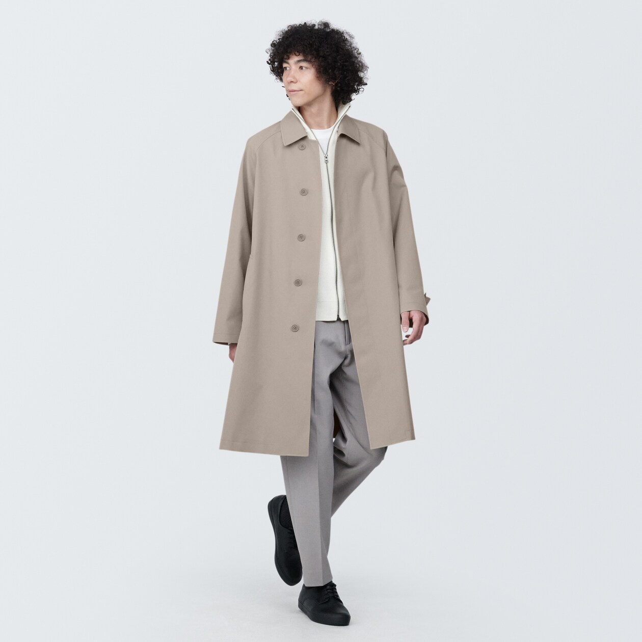 紳士 撥水ステンカラーコート（裏地あり） | 無印良品 