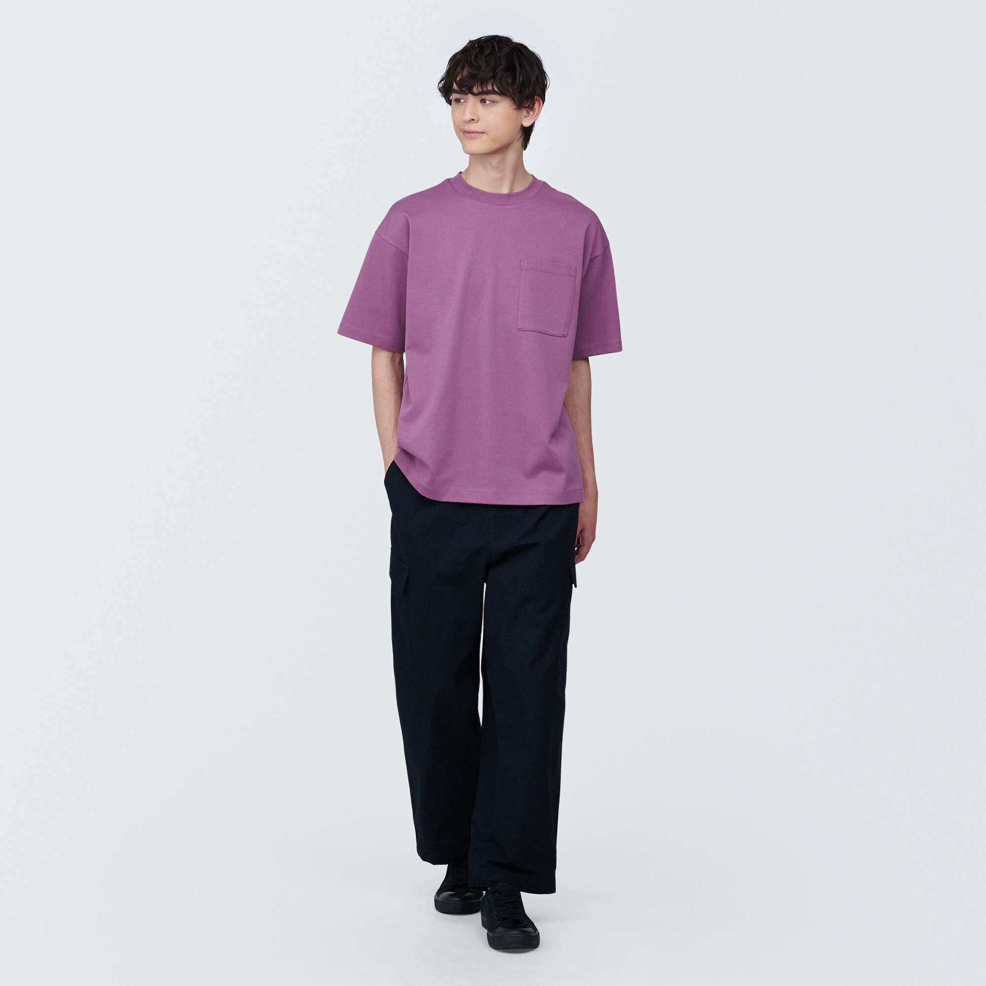 紳士 涼感UVカットワイド半袖Tシャツ | 無印良品 紳士 涼感UVカットワイド半袖Tシャツ | 無印良品