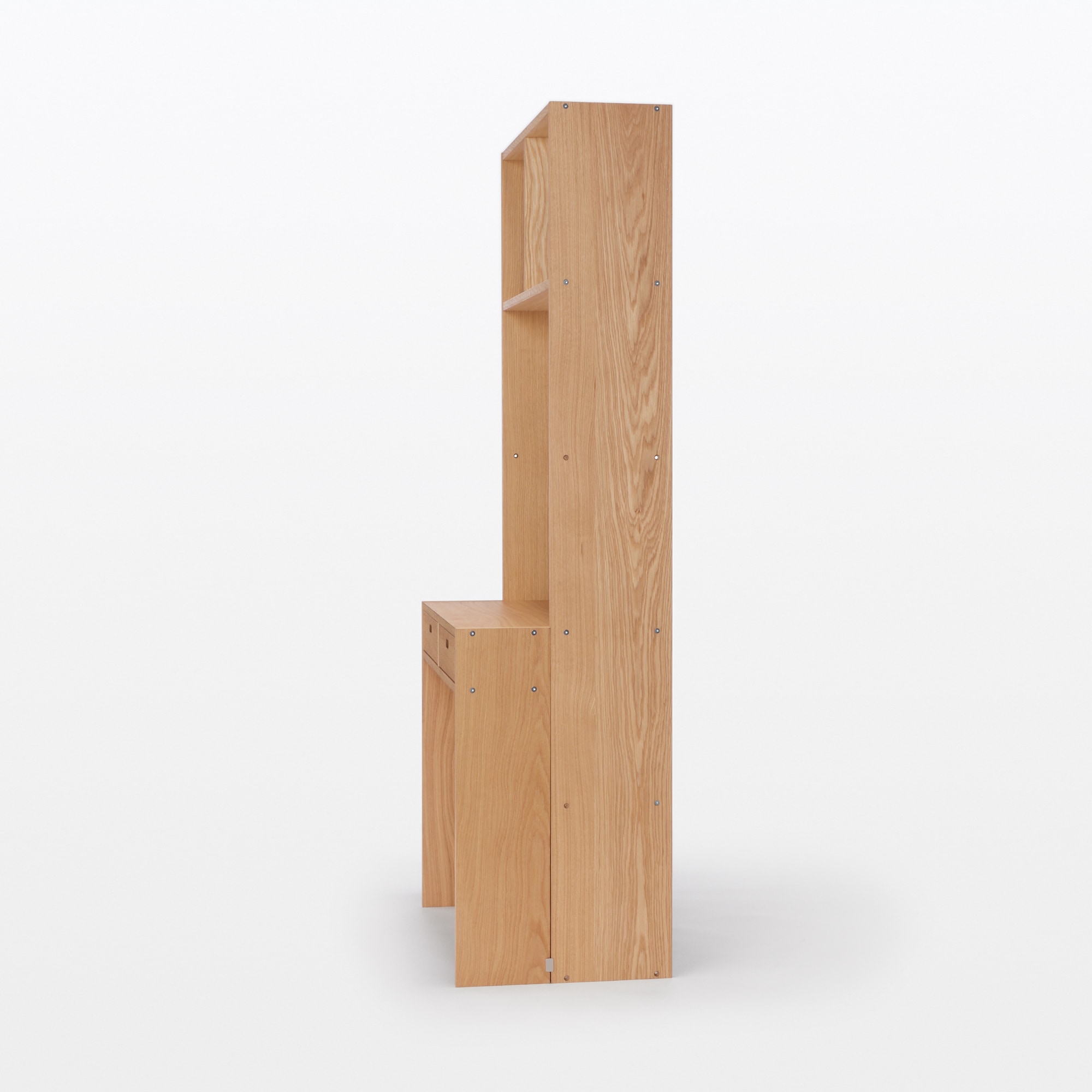 スタッキングシェルフ　カウンター　２列　オーク材突板