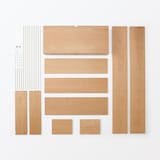 スタッキングシェルフ　カウンター　３列　オーク材突板