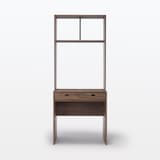 スタッキングシェルフ　カウンター　２列　ウォールナット材突板