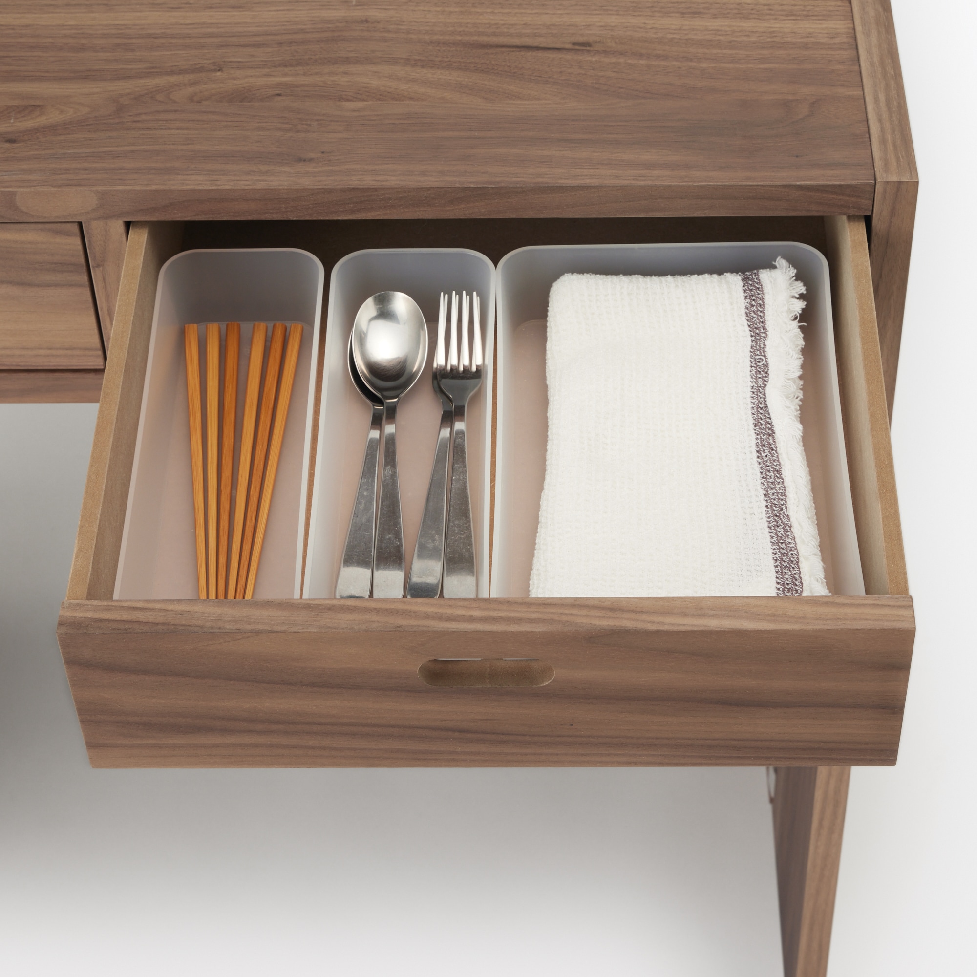 スタッキングシェルフ　カウンター　２列　ウォールナット材突板