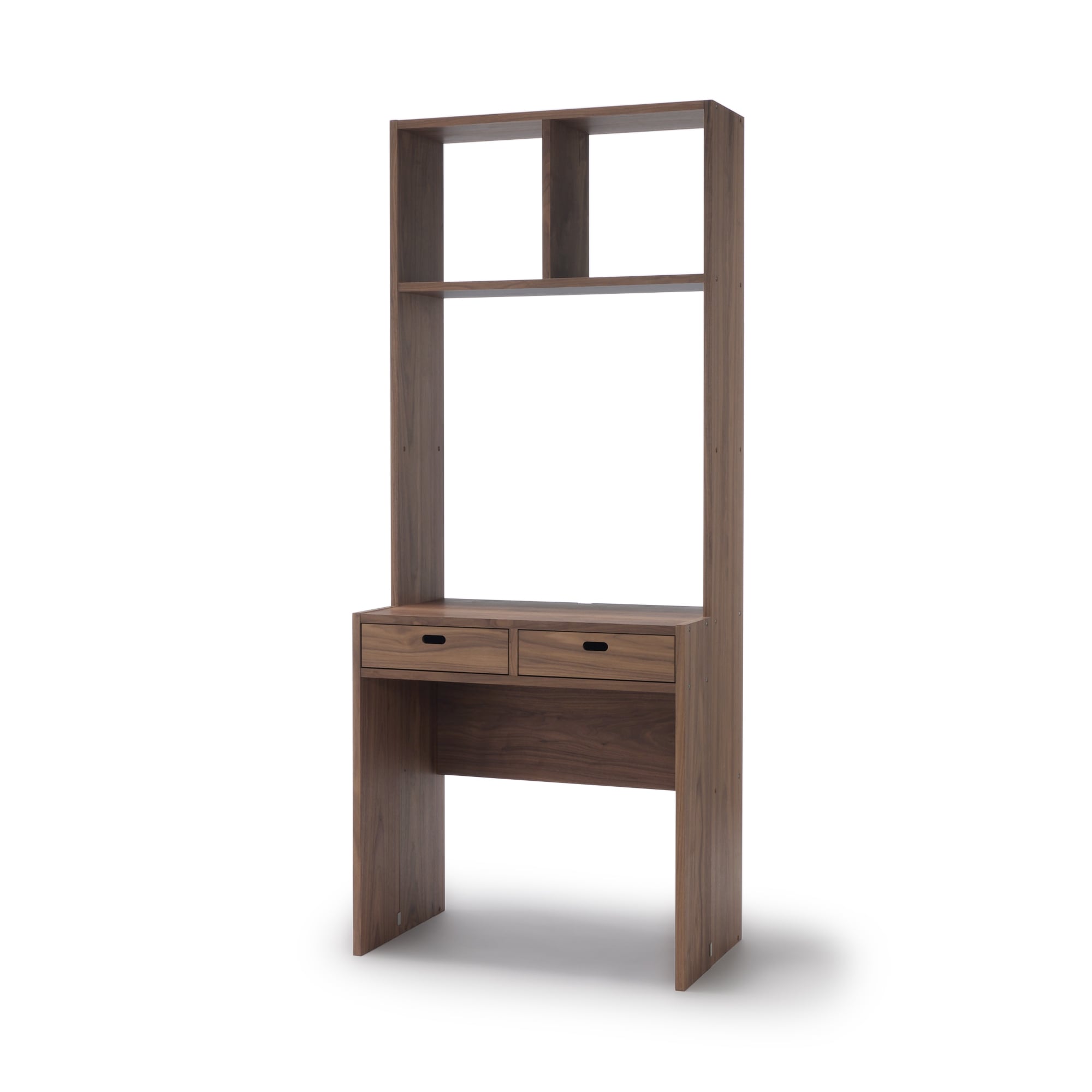 スタッキングシェルフ　カウンター　２列　ウォールナット材突板