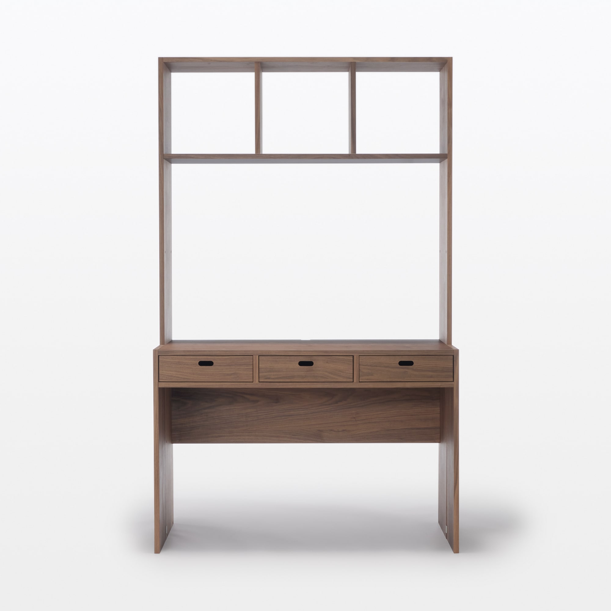 スタッキングシェルフ　カウンター　３列　ウォールナット材突板