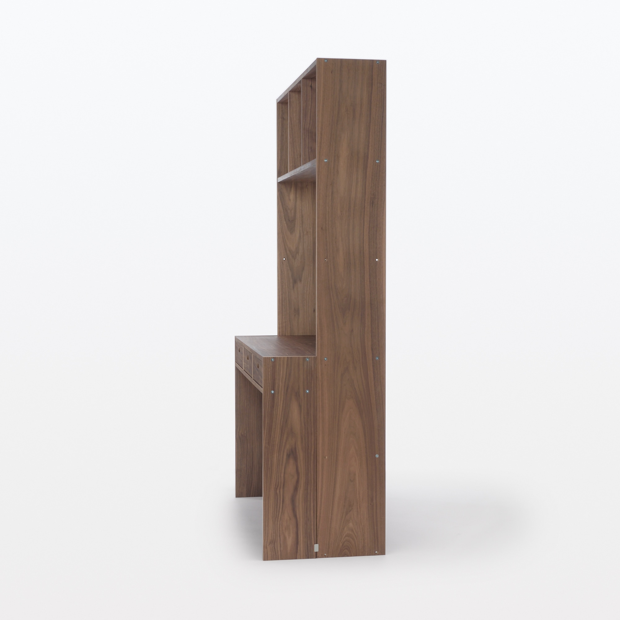 スタッキングシェルフ　カウンター　３列　ウォールナット材突板