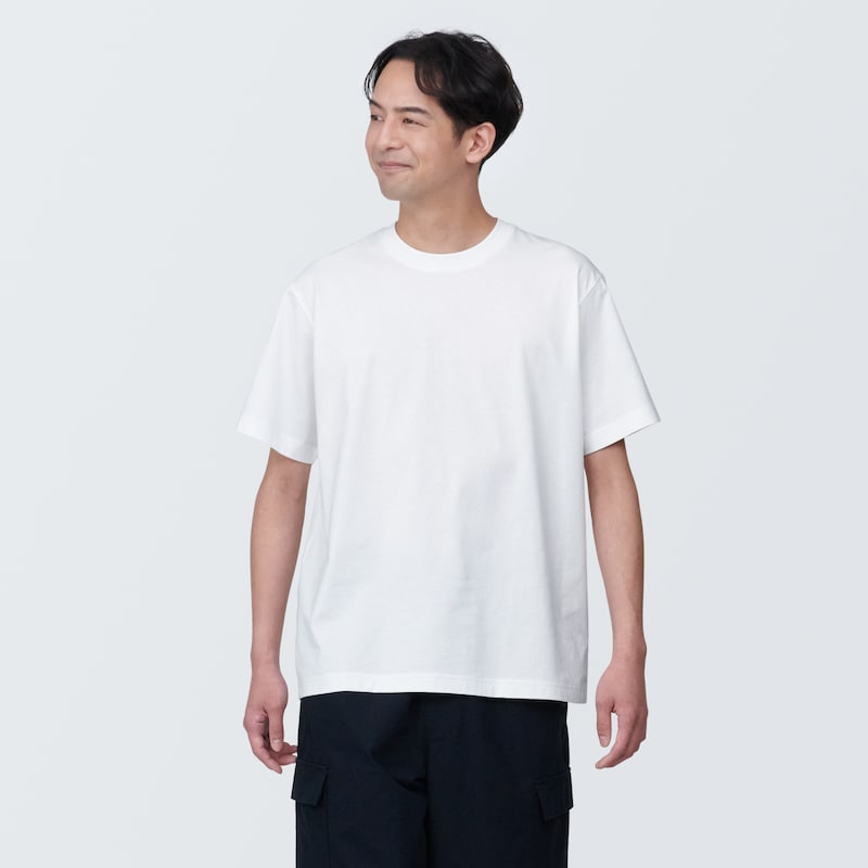 紳士 天竺編みクルーネック半袖Tシャツ | 無印良品