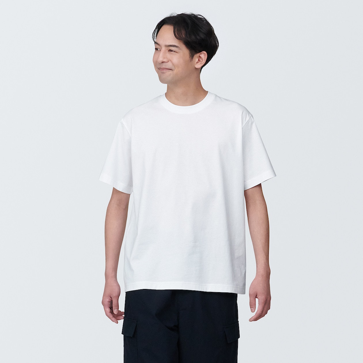 紳士　天竺編みクルーネック半袖Ｔシャツ