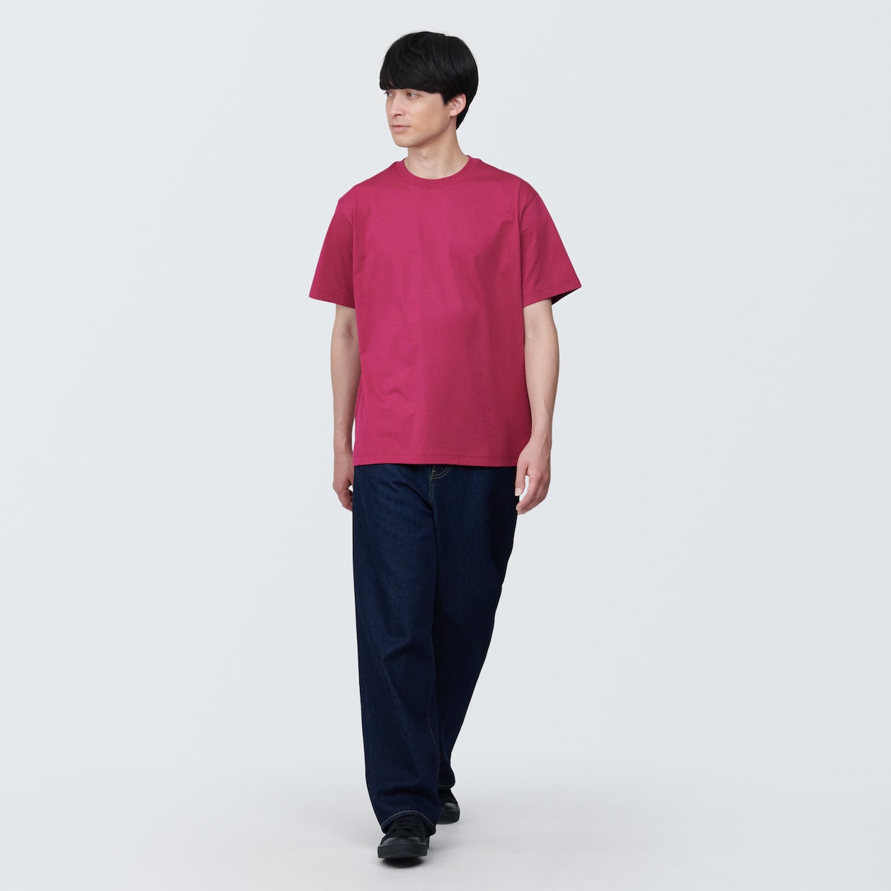 紳士　天竺編みクルーネック半袖Ｔシャツ