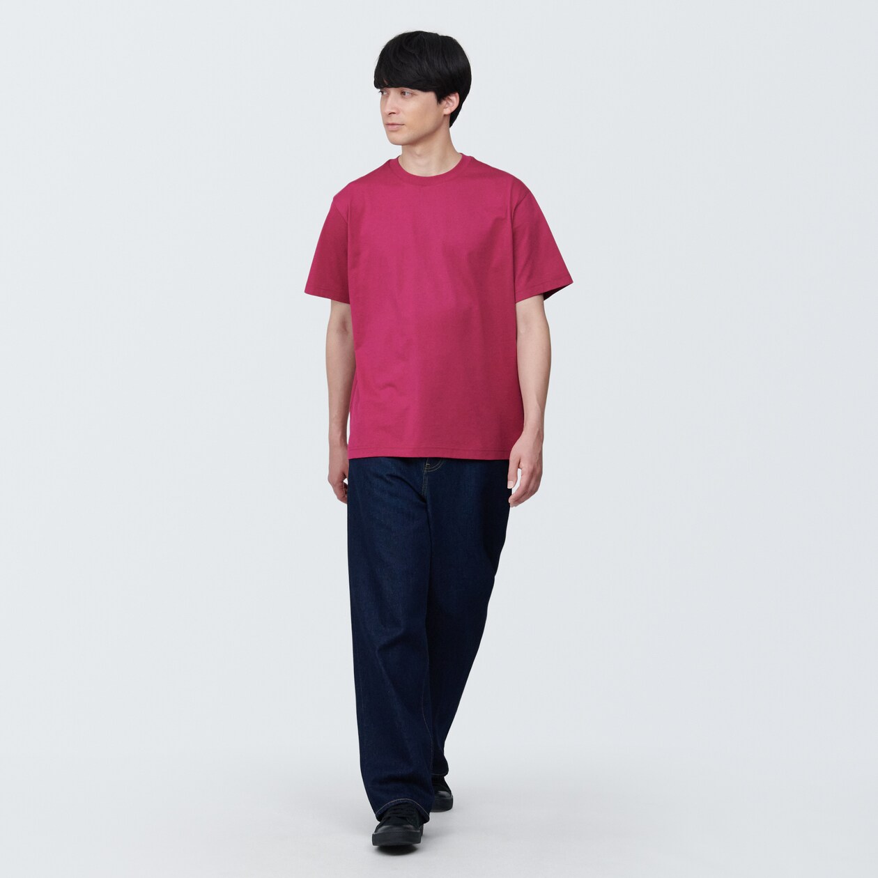 紳士　天竺編みクルーネック半袖Ｔシャツ