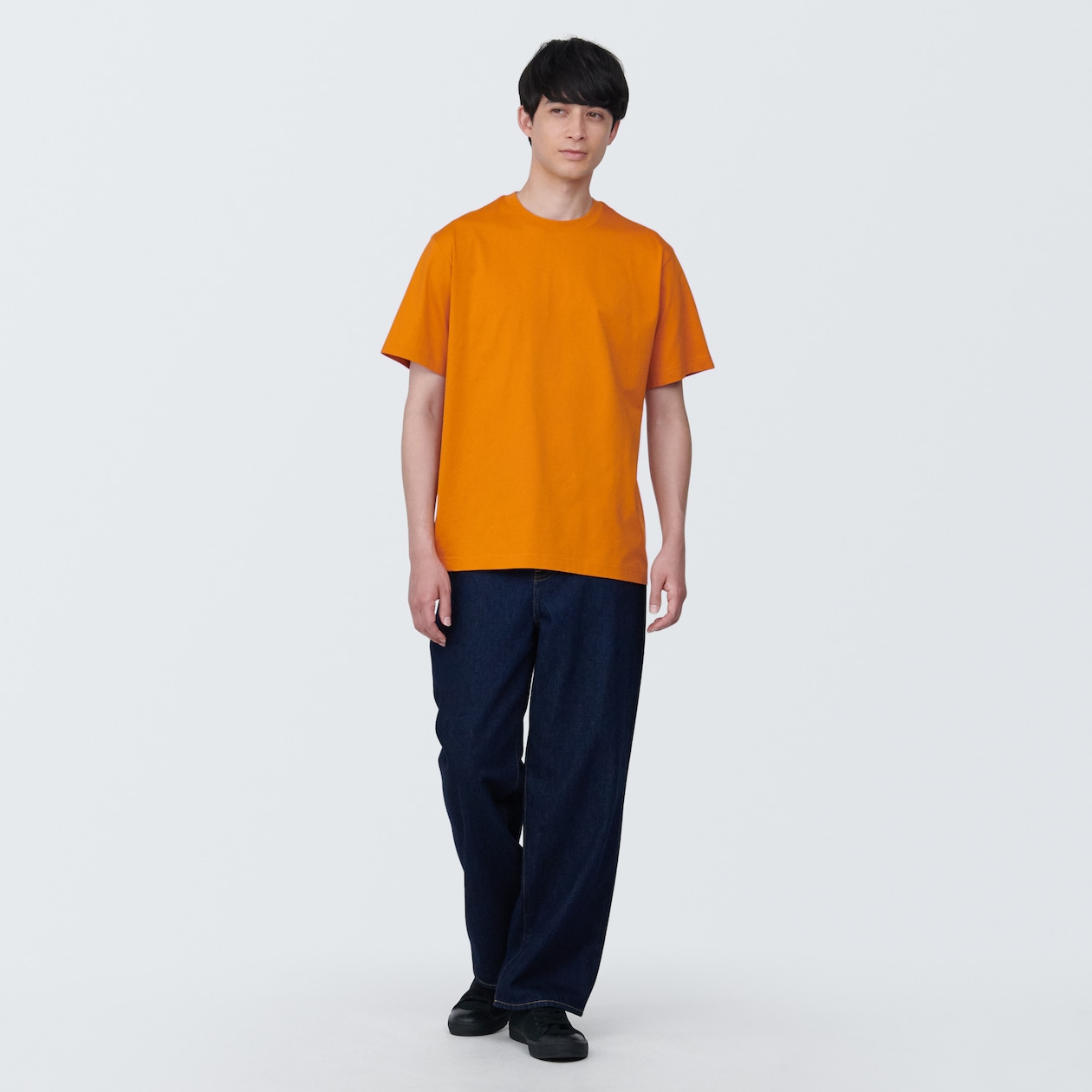 紳士　天竺編みクルーネック半袖Ｔシャツ