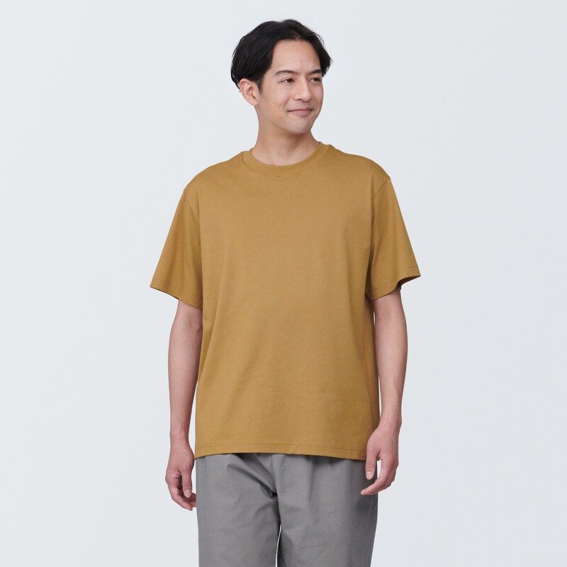 紳士 天竺編みクルーネック半袖Tシャツ | 無印良品