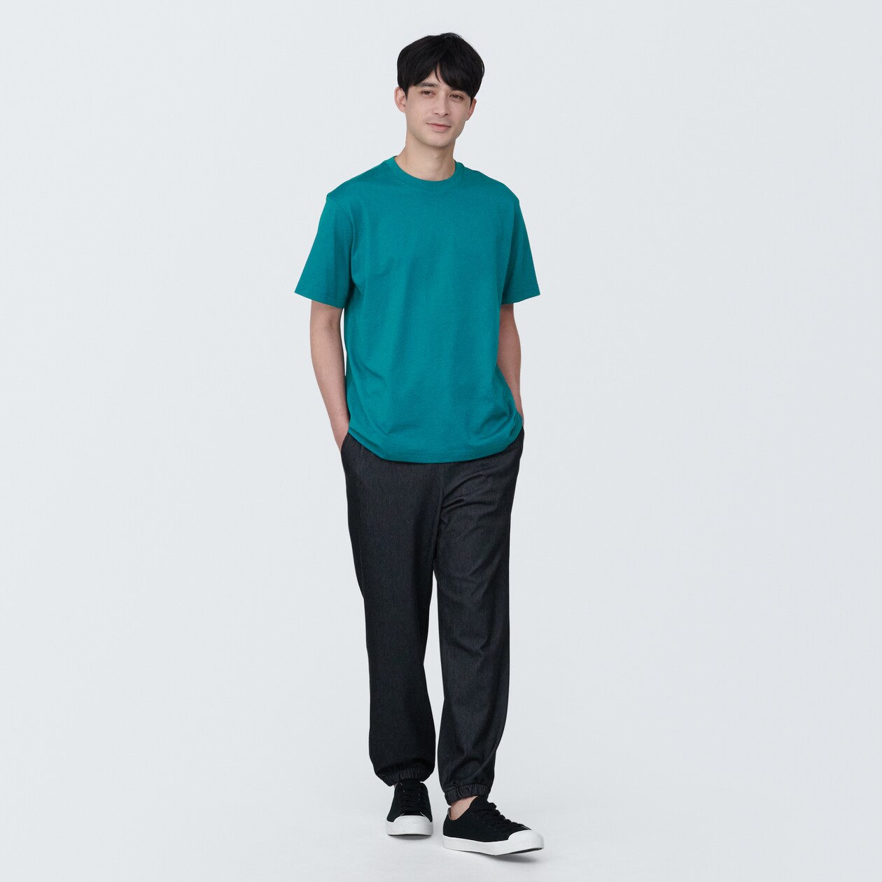 紳士　天竺編みクルーネック半袖Ｔシャツ