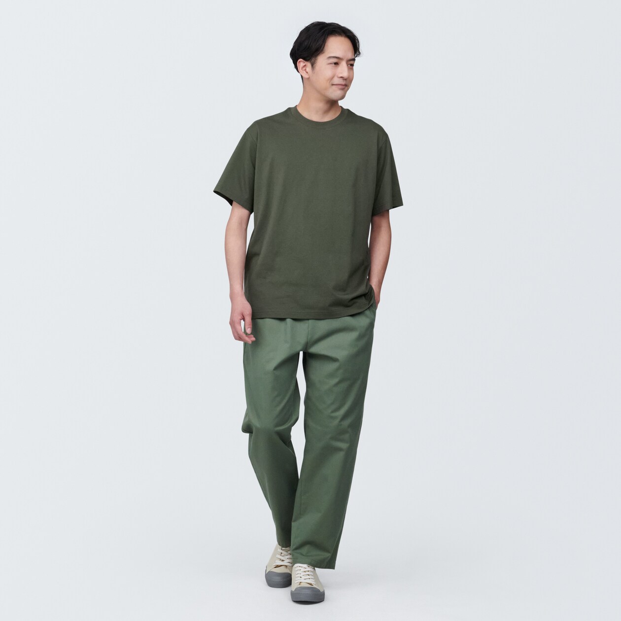 紳士　天竺編みクルーネック半袖Ｔシャツ