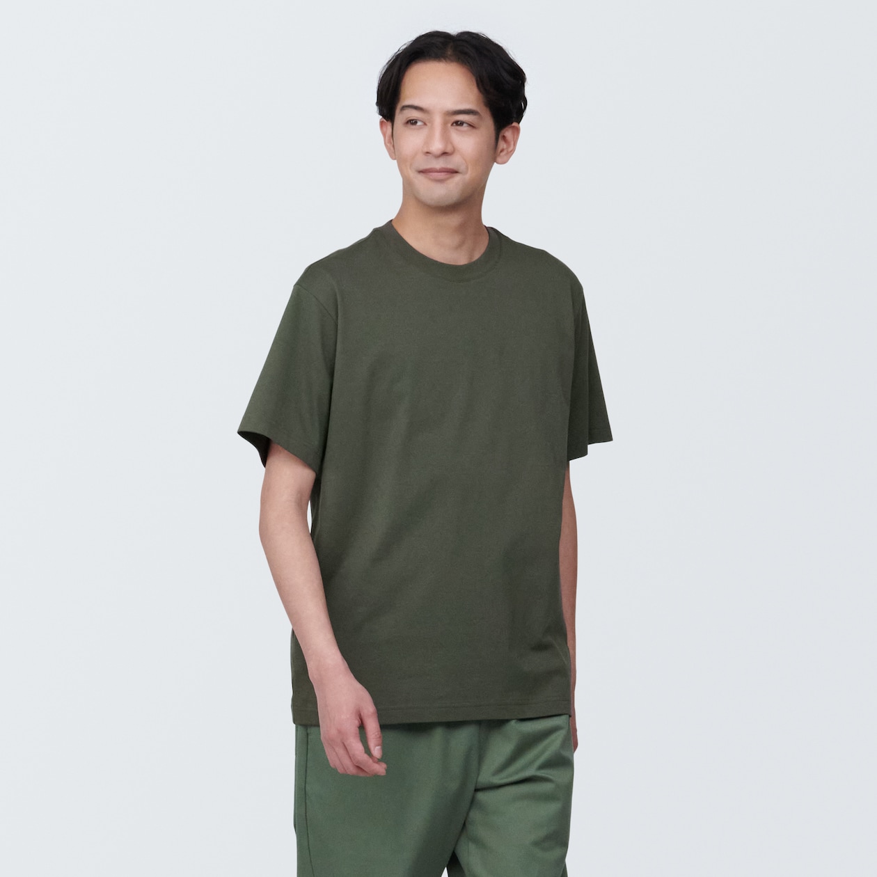 紳士　天竺編みクルーネック半袖Ｔシャツ