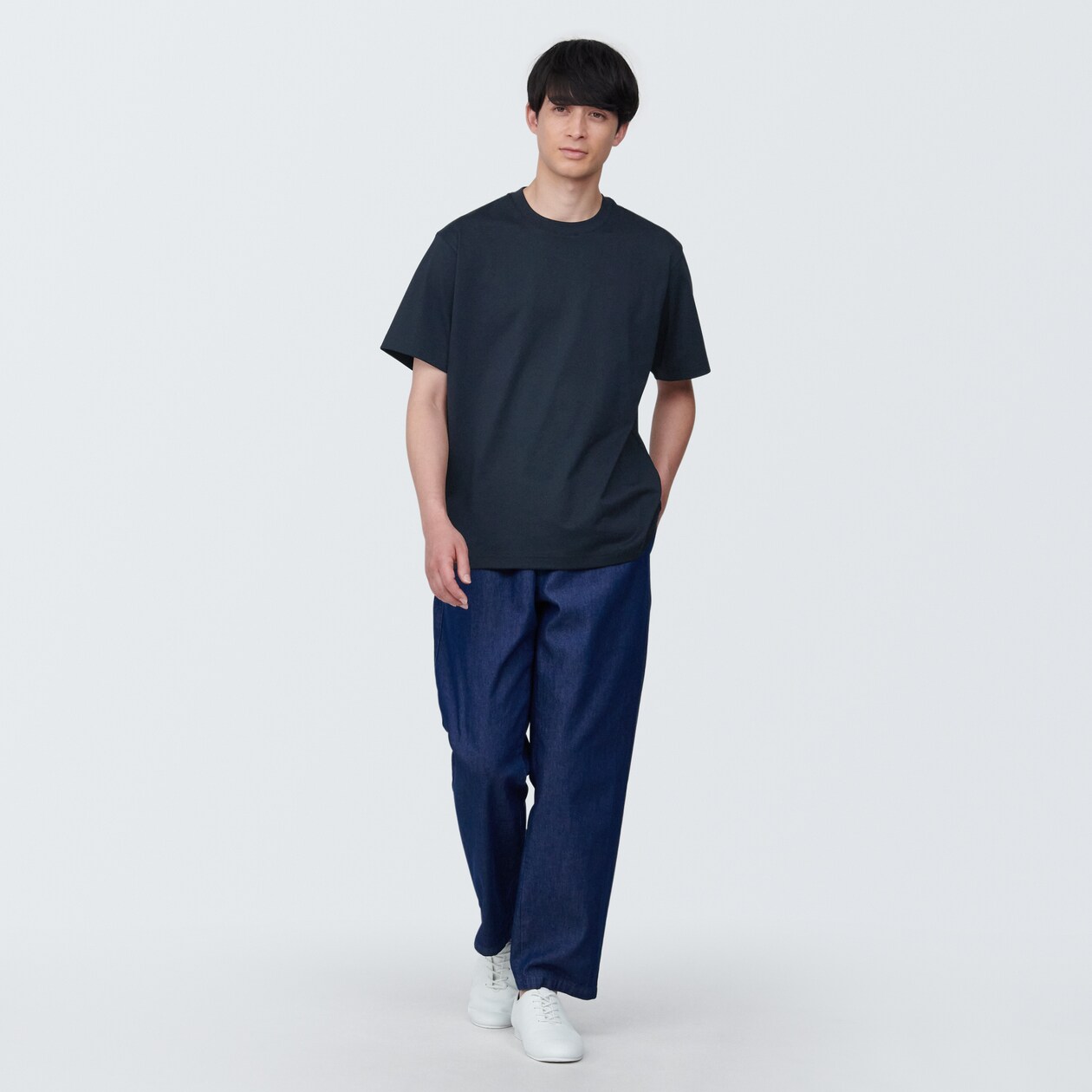 紳士　天竺編みクルーネック半袖Ｔシャツ