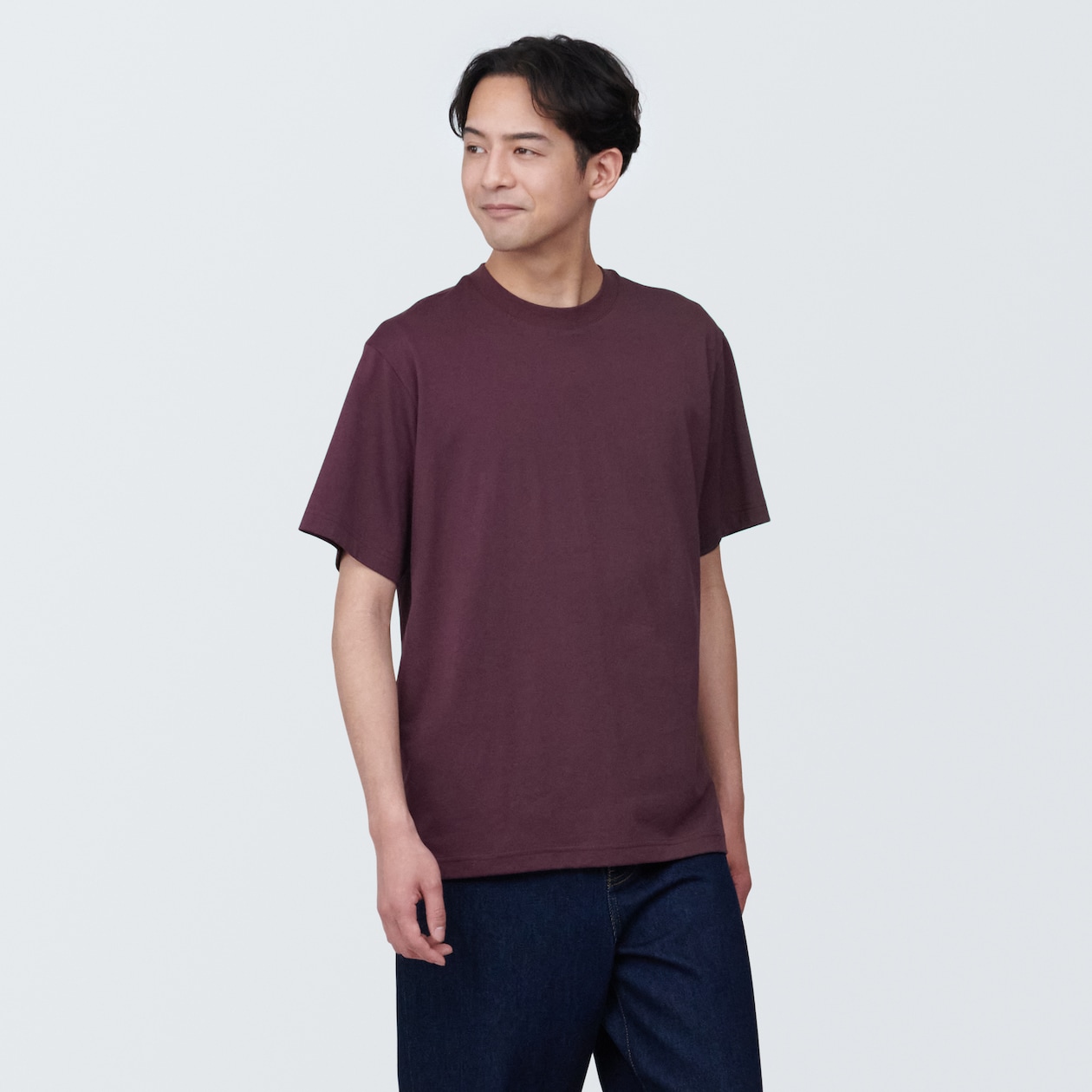 紳士　天竺編みクルーネック半袖Ｔシャツ