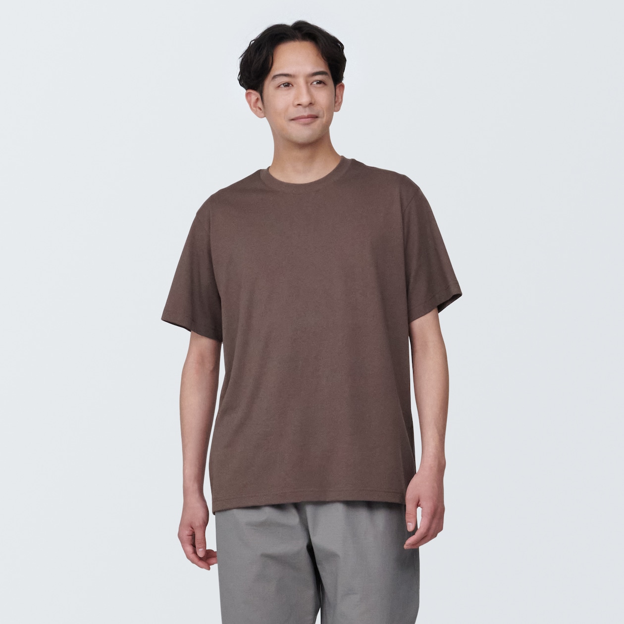 紳士　天竺編みクルーネック半袖Ｔシャツ